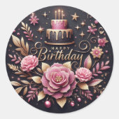 Vibrant birthday sticker  (Voorkant)