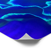 Vibrant blauw en Blauwgroen anjerventiel Poster (Hoek)