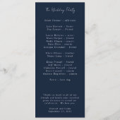 Vibrant Blauw Oranje Rood Botanisch Programmakaart (Achterkant)