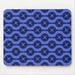 Vibrant Blauw Soms Circles Mousepad Muismat