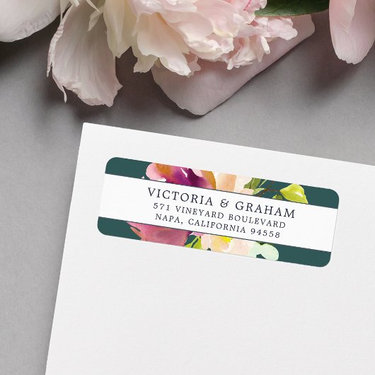 Vibrant Bloom | Adres voor Floral Return Etiket