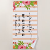 Vibrant Bloom Bachelorette Party Gift Strandlaken (Voorkant)