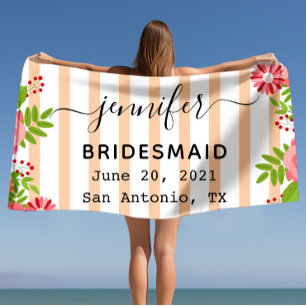 Vibrant Bloom Bachelorette Party Gift Strandlaken