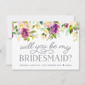 Vibrant Bloom | Bent u mijn Bridesmaid-Kaart? Kaart (Voorkant)
