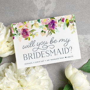 Vibrant Bloom   Bent u mijn Bridesmaid-Kaart? Kaart