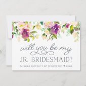 Vibrant Bloom | Bent u mijn Jr. Bridesmaid-Kaart? Kaart (Voorkant)