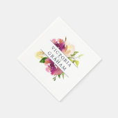 Vibrant Bloom | Floral Personalized Wedding Servet (Hoek)