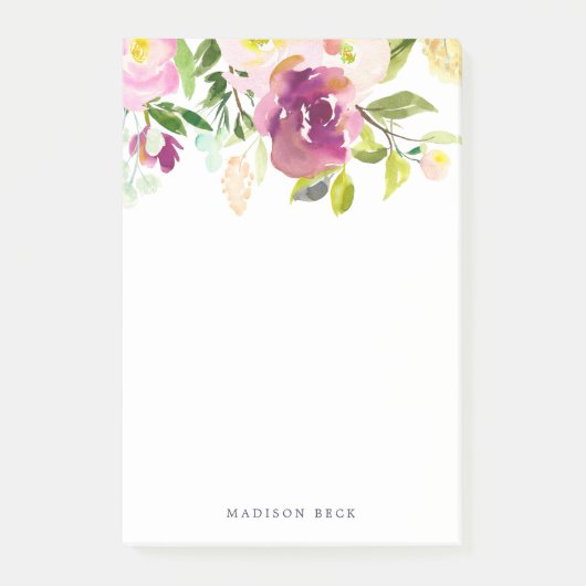 Vibrant Bloom gepersonaliseerd Post-it® Notes (Voorkant)