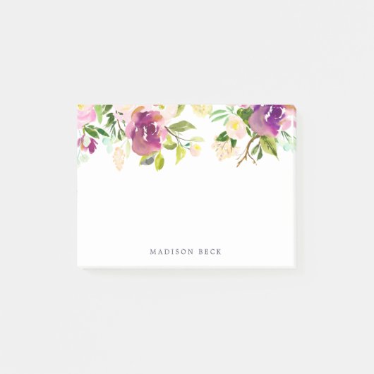 Vibrant Bloom gepersonaliseerd Post-it® Notes (Voorkant)