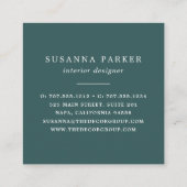 Vibrant Bloom | Moderne Waterverf Floral Vierkante Visitekaartje (Achterkant)