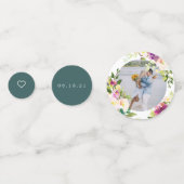 Vibrant Bloom persoonlijke bruiloft Confetti (Achterkanten)