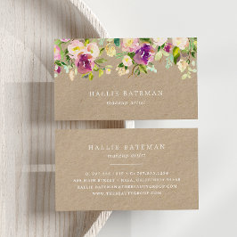 Vibrant Bloom | Rustic Kraft Floral Visitekaartje