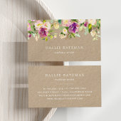 Vibrant Bloom | Rustic Kraft Floral Visitekaartje