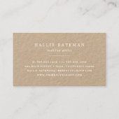 Vibrant Bloom | Rustic Kraft Floral Visitekaartje (Achterkant)