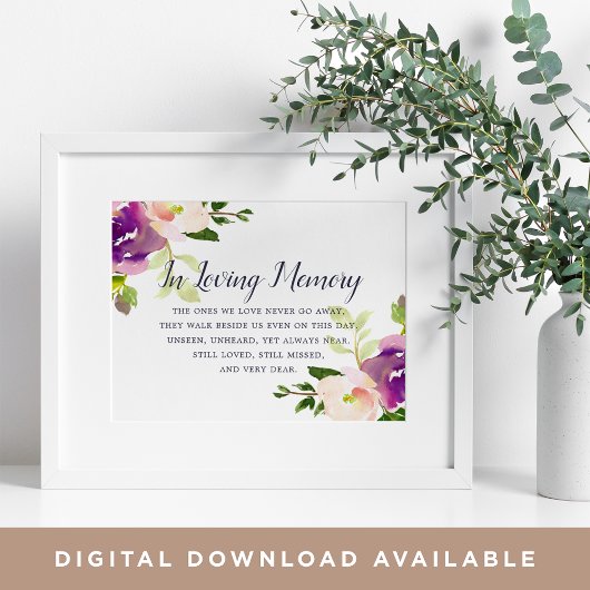 Vibrant Bloom Trouwherdenkingstekstbord Poster