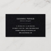 Vibrant Bloom | Waterverf Floral Black Visitekaartje (Achterkant)