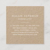 Vibrant Bloom | Waterverf Floral Kraft Vierkante Visitekaartje (Achterkant)