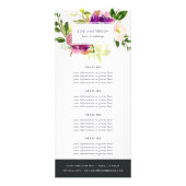 Vibrant Bloom Waterverf Floral Pricing/Diensten Reclamekaart (Voorkant)