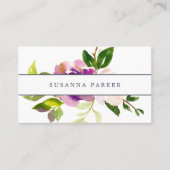 Vibrant Bloom | Waterverf Floral Visitekaartje (Voorkant)