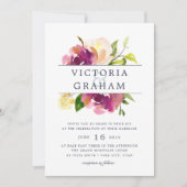 Vibrant Bloom Waterverf Floral Weddenschap Kaart (Voorkant)