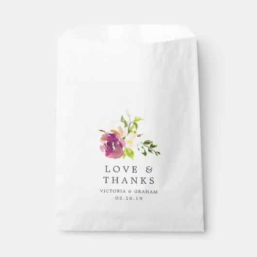 Vibrant Bloom Weddenschap Bedankt Bedankzakje (Voorkant)