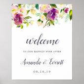 Vibrant Bloom Weddenschap Welkom Poster (Voorkant)