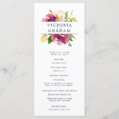 Vibrant Bloom Wedding Ceremony Program Programmakaart (Voorkant)