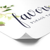 Vibrant Bloom Wedding Favor Sign Poster (Hoek)