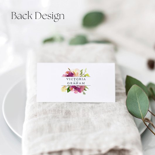 Vibrant Bloom Wedding Plaatskaartje