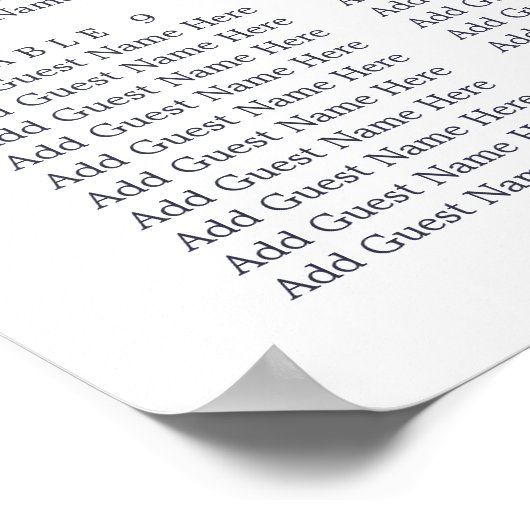 Vibrant Bloom Wedding Seating Chart Poster (Hoek)