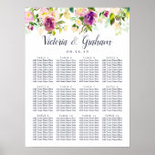 Vibrant Bloom Wedding Seating Chart Poster (Voorkant)