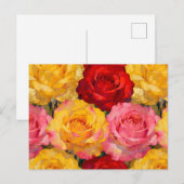 Vibrant Blooming Roses Briefkaart (Voorkant / Achterkant)