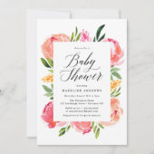 Vibrant Blooms Baby shower Kaart (Voorkant)