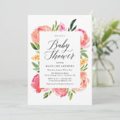Vibrant Blooms Baby shower Kaart (Staand voorkant)