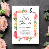 Vibrant Blooms Baby shower Kaart