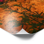 Vibrant Blossom Tree Garden Paradise View Foto Afdruk (Hoek)