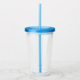 Vibrant Blue 16 oz Acrylic Drink Tumbler Acryl Drinkbeker