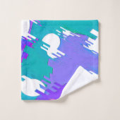 Vibrant Blue abstract digital art Bad Handdoek (Wasdoekje)