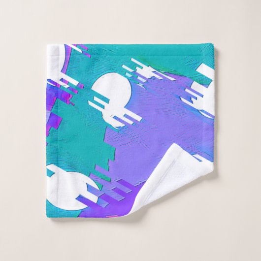 Vibrant Blue abstract digital art Bad Handdoek (Wasdoekje)