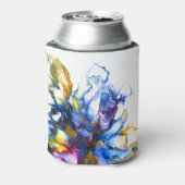 Vibrant Blue Abstract Fluid Art Agate Canvas tas Blikjeskoeler (Blikje Achterkant)