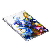 Vibrant Blue Abstract Fluid Art Agate Drawstring B Notitieboek (Rechterzijde)