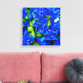 Vibrant Blue Bougainvillea Flowers Canvas Afdruk (Insitu (Woonkamer))