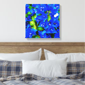 Vibrant Blue Bougainvillea Flowers Canvas Afdruk (Insitu (Slaapkamer))