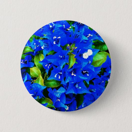Vibrant Blue Bougainvillea Flowers Ronde Button 5,7 Cm (Voorkant)