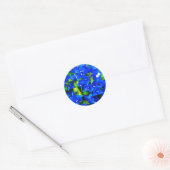 Vibrant Blue Bougainvillea Flowers Ronde Sticker (Envelop)