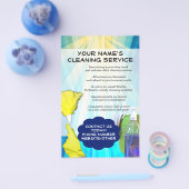 Vibrant Blue Cleaning Maid Service Business Flyer (Enkel)