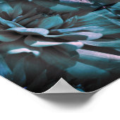 Vibrant Blue Dahlia Flower Abstract Art Poster (Hoek)