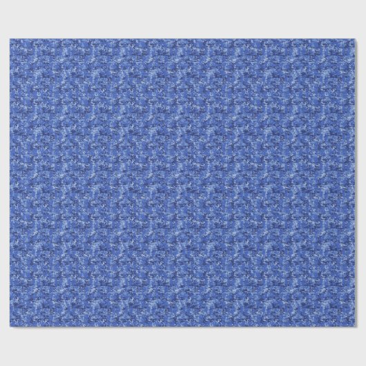 Vibrant Blue Digital Camo Camouflage Textuur Cadeaupapier (Vlak)