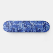 Vibrant Blue Digital Camo Camouflage Textuur Persoonlijk Skateboard (Horizontaal)