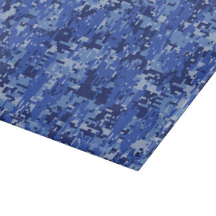 Vibrant Blue Digital Camo Camouflage Textuur Snijplank